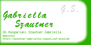 gabriella szautner business card